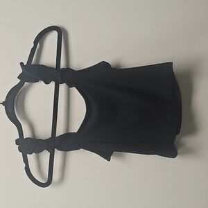 Chic Black Ruched Strap Tank Top